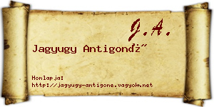 Jagyugy Antigoné névjegykártya